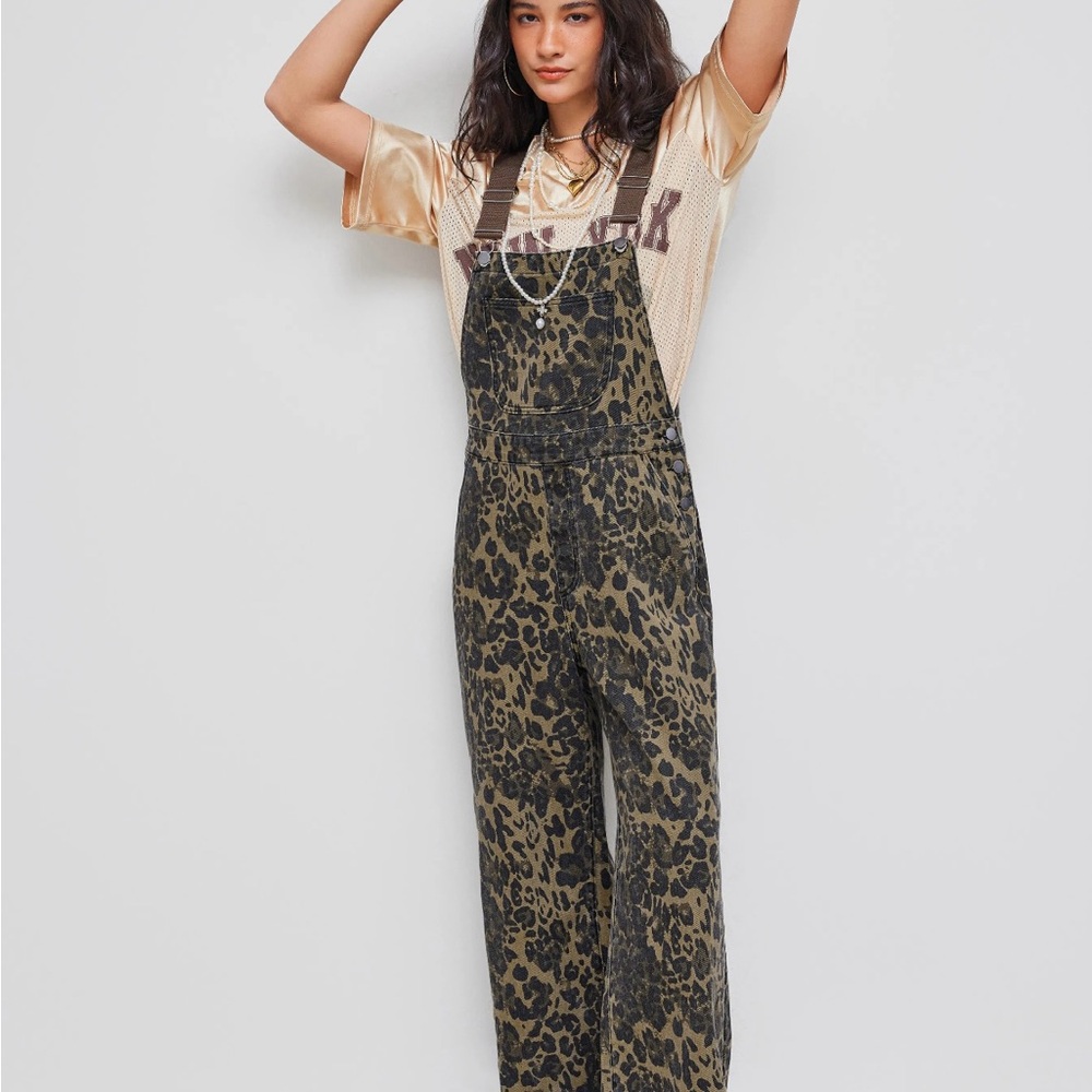 Leopard Print Overalls